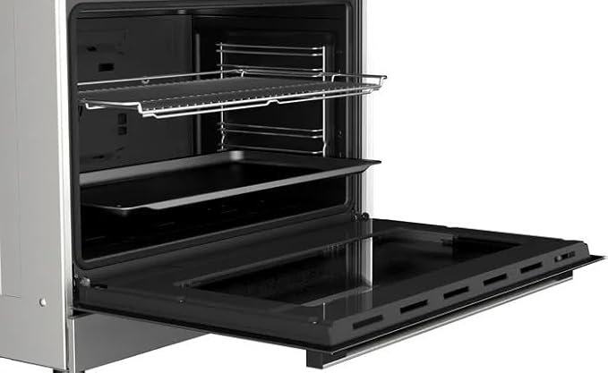 بوتاجاز غاز بوش سلسلة 2 ، 90 × 60 سم، 5 شعلات، ستانلس ستيل، فرن سعة 125 لتر، فضي - HGV1F0U50S - الصورة 4