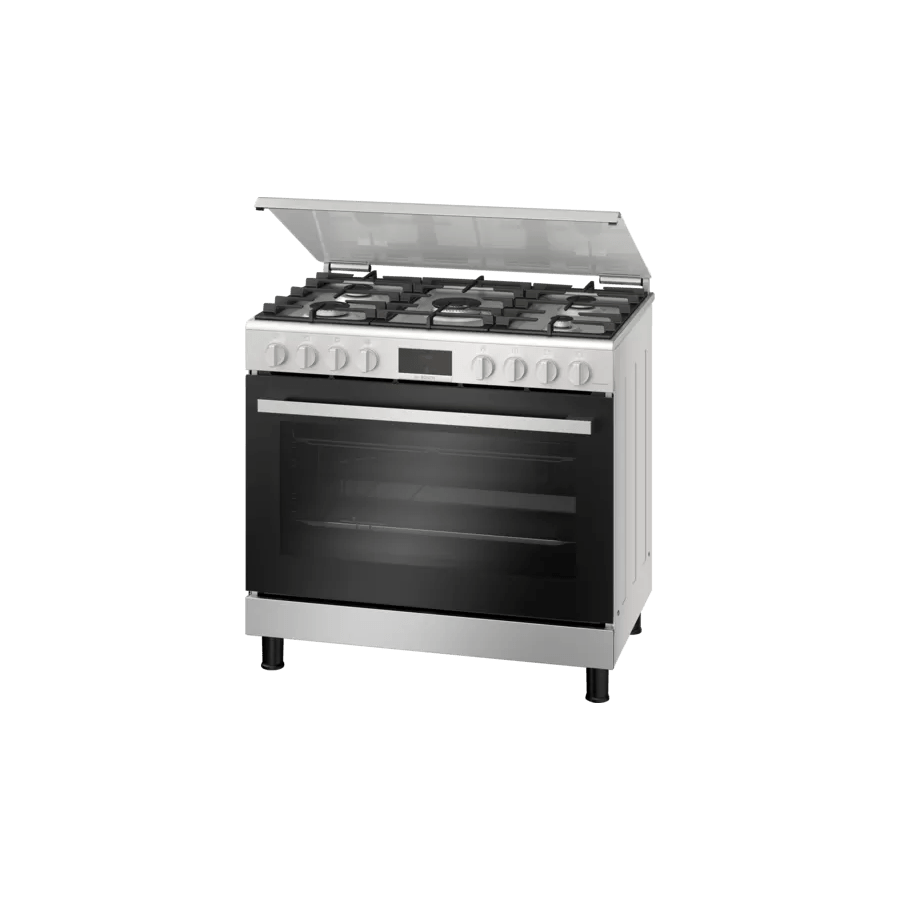 بوش بوتاجاز 5 شعلة 90*60 سم ستانلس ستيل حوامل زهر أمان كامل HGW3FSV50S