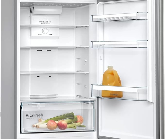 بوش لوتس ثلاجة نوفروست 365 لتر ديجيتال لون انوكس KDN43VL2E8 - الصورة 5