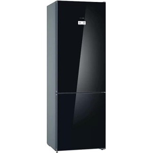 ثلاجةبوش (نوفروست) مع فريزر في الاسفل وباب من الزجاج من سلسلة بوش  6 -اسود - KGN49LB30U، صافي السعة: 435 لتر