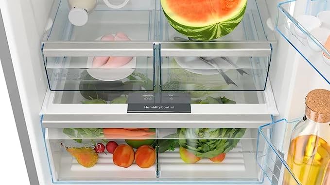 ثلاجة بوش سيرى 6 بفريزر سفلي، السعة الاجمالية 526 لتر من الستانلس ستيل بمضاد للبصمات)، KGN76CI3E8 - الصورة 4