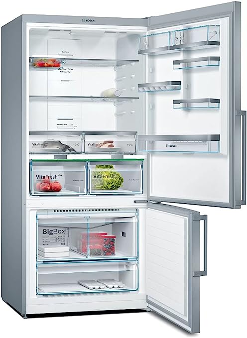 ثلاجة بوش نوفروست مع فريزر سفلي سيرى 6 من ، 631 لتر KGN86CI3E8 - الصورة 2