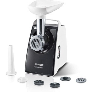 Bosch Meat Grinder - 1500 watt, White/BLACK mfw3612a