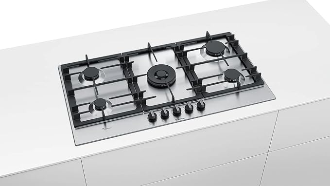 بوش مسطح غاز بلت إن 5 شعلة 90 سم ستانلس ستيل PCR9A5B90 - الصورة 3