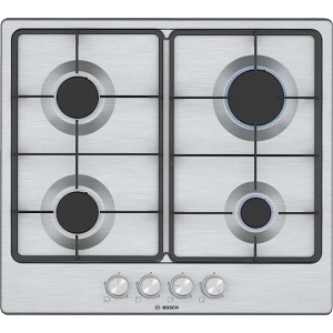 Bosch Built-In Gas Hob, 4 Burners, 60 cm, Stainless Steel - PGP6B5O62Q