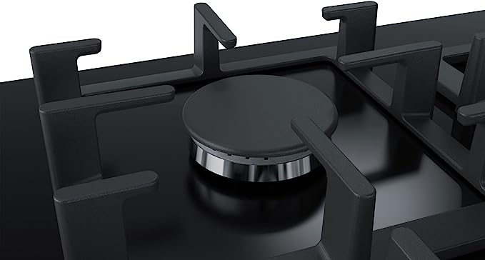 Bosch Serie 6 PPS9A6B90 hob Built-in Gas Black - Hobs (Built-in, Gas, Tempered glass, Black, Cast iron - Image 3