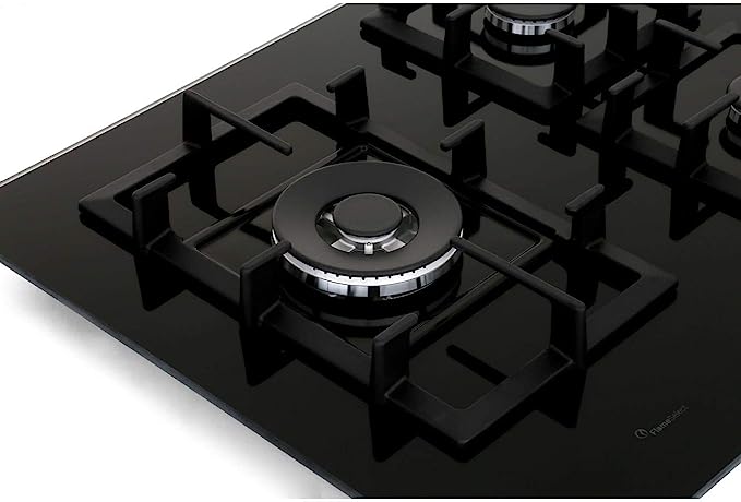 Bosch Serie 6 PPS9A6B90 hob Built-in Gas Black - Hobs (Built-in, Gas, Tempered glass, Black, Cast iron - Image 4
