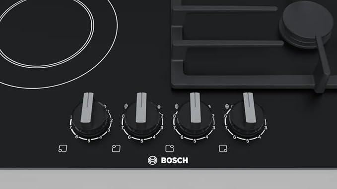 بوش مسطح بلت إن غاز وكهرباء 60 سم سيراميك أسود PRY6A6B70Q - الصورة 2