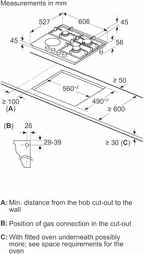 بوش مسطح بلت إن غاز وكهرباء 60 سم سيراميك أسود PRY6A6B70Q - الصورة 6