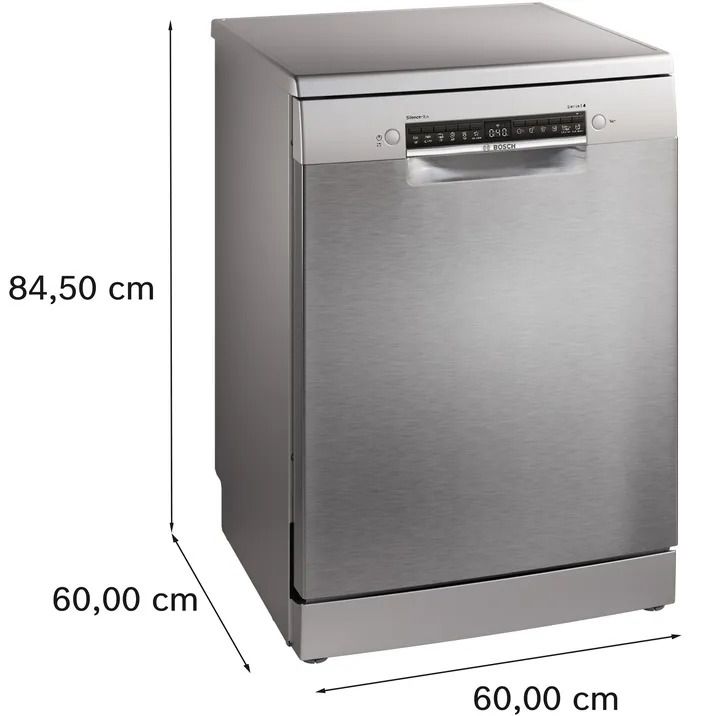 Bosch Series 4 Freestanding Dishwasher, 60 CM, 13 Persons, Stainless Steel - SMS4EMI60V - Image 4
