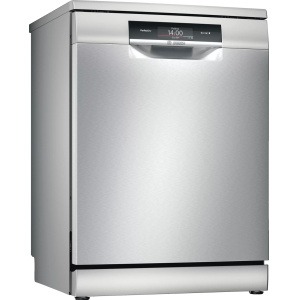 غسالة أطباق بوش سيريس 8 ديجيتال، 13 أفراد، 8 برامج، 60 سم، فضي - SMS8ZDI80T