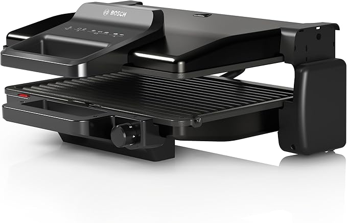 شواية بوش TCG3323 أسود مطفي 2000 وات ترموستات 5 مستويات 3 اوضاع: وضع الشواية أو الفرن، حجري - الصورة 4