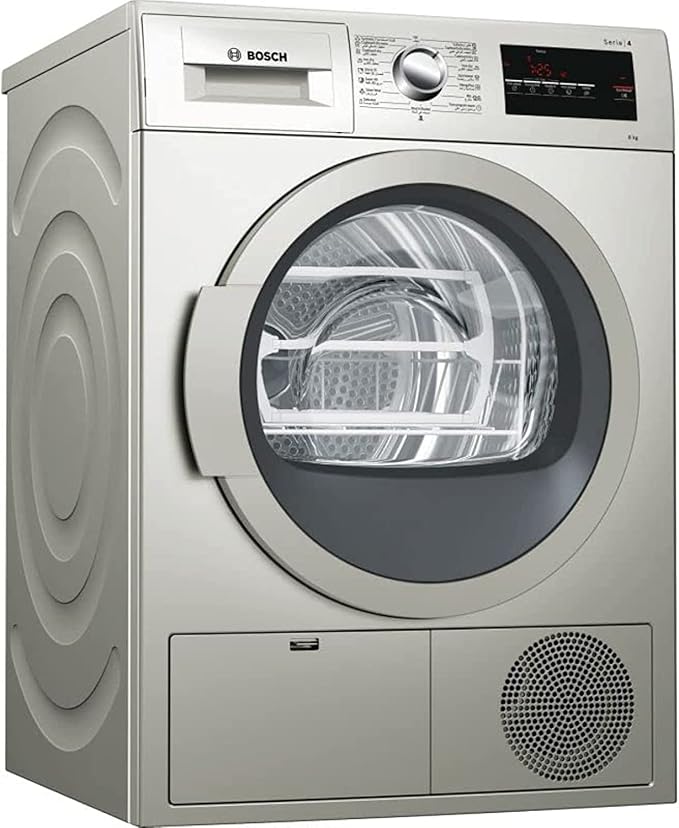 بوش مجفف بالمكثف 8 كيلو لون سيلفر WTN8542SEG