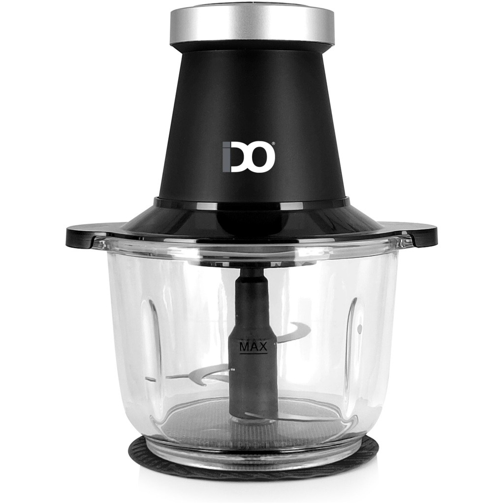 IDO Vegetables & Meat Glass Chopper 400 W, 2 Speeds, Black – CHG400-BK