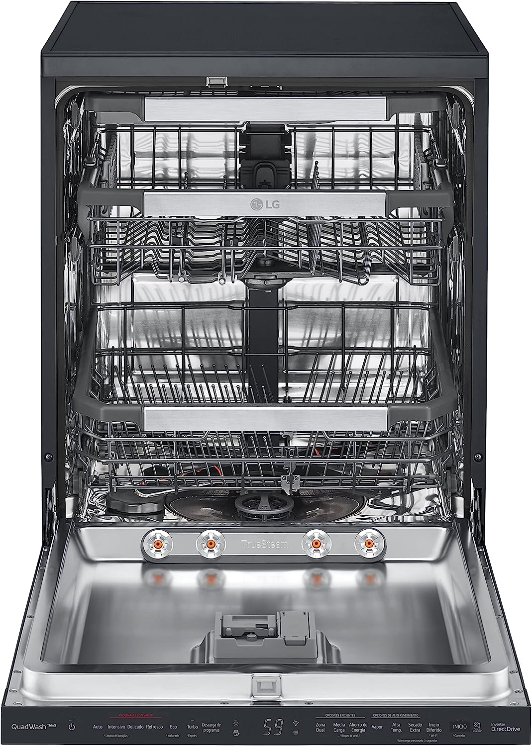 غسالة اطباق ديجيتال ال جي، 14 فرد، اسود - DFC335HM - الصورة 4