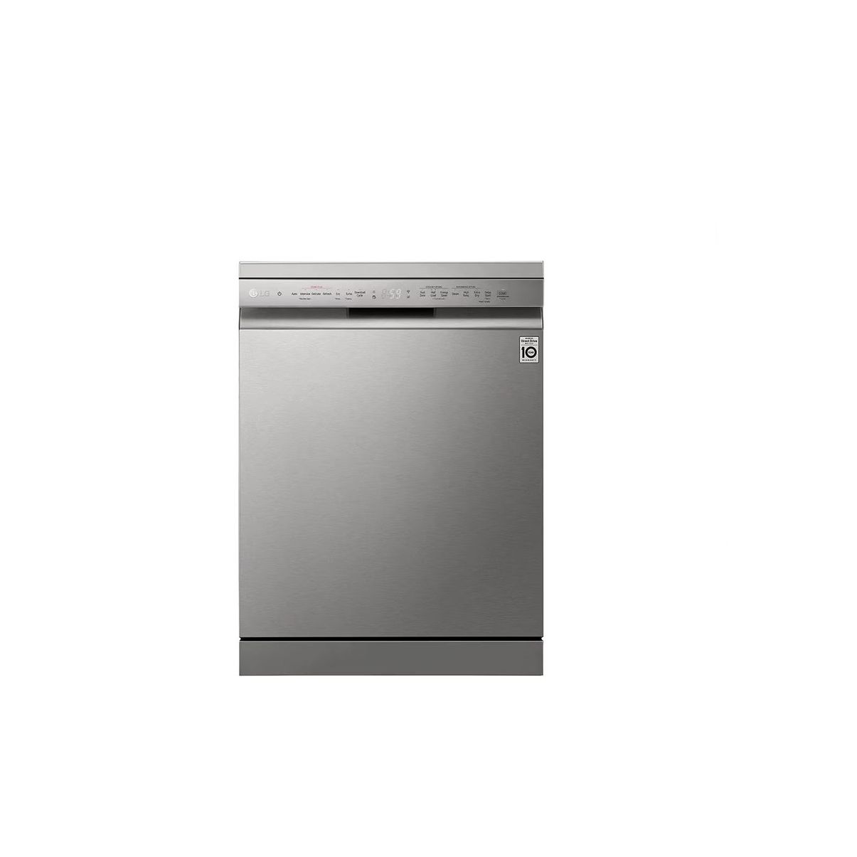 LG Digital Dishwasher With Inverter Technology, 14 Place Settings, 10 Programs, Silver - DFC532FPE