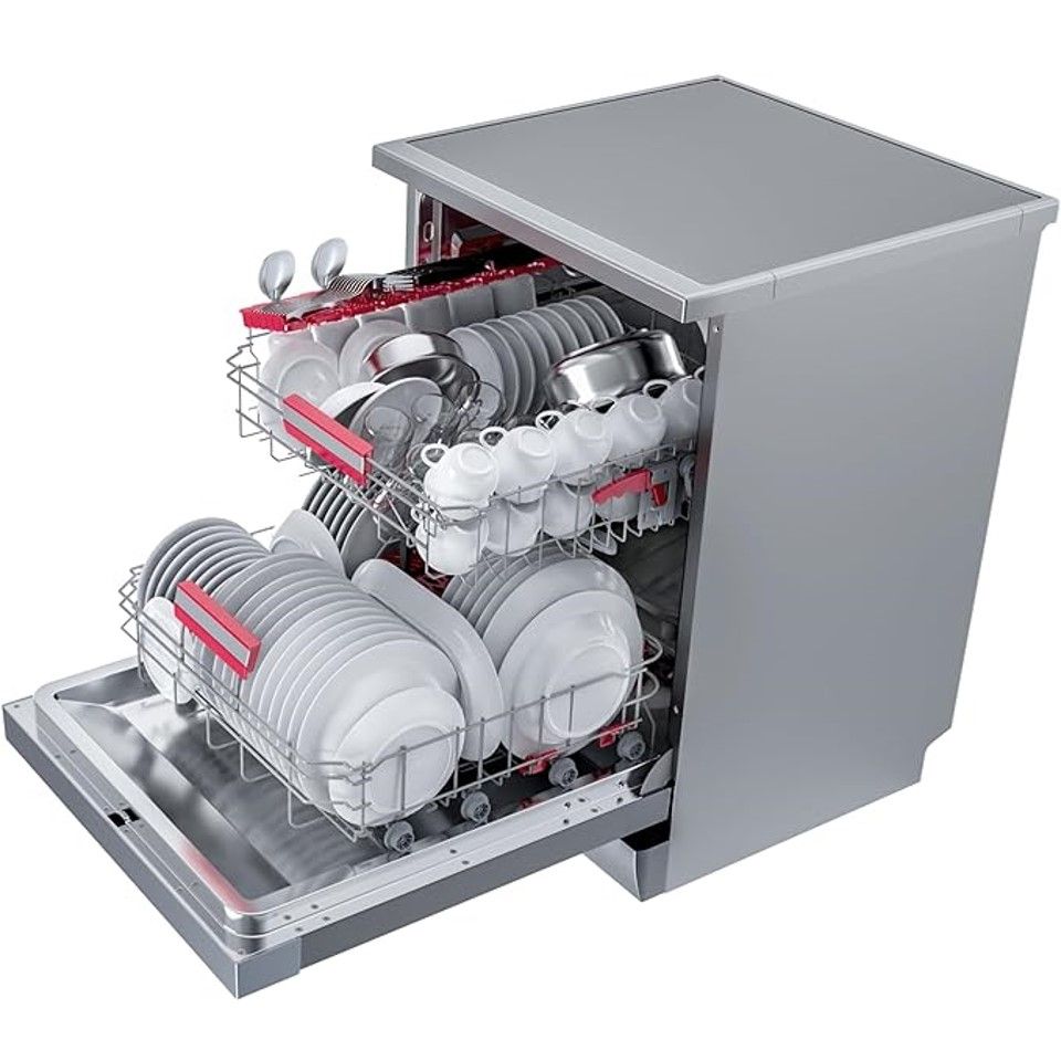 غسالة اطباق توشيبا ديجيتال، 13 فرد، 6 برنامج، فضي - DW-13F8AF(SS) - الصورة 3