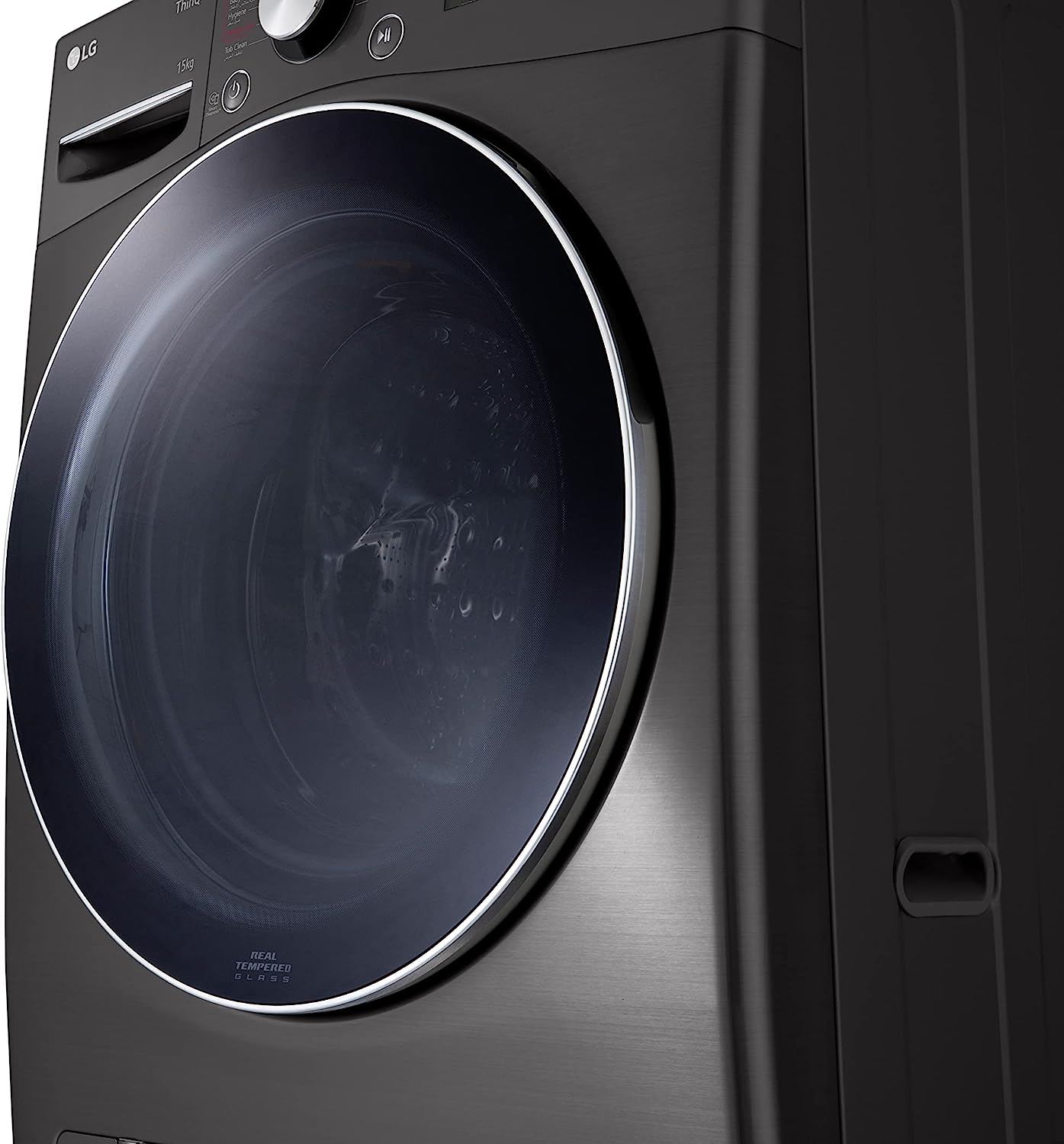 ال جي غسالة ملابس 15 كيلو 1100 لفة فولاذ انفرتر أسود F0L9DYP2E