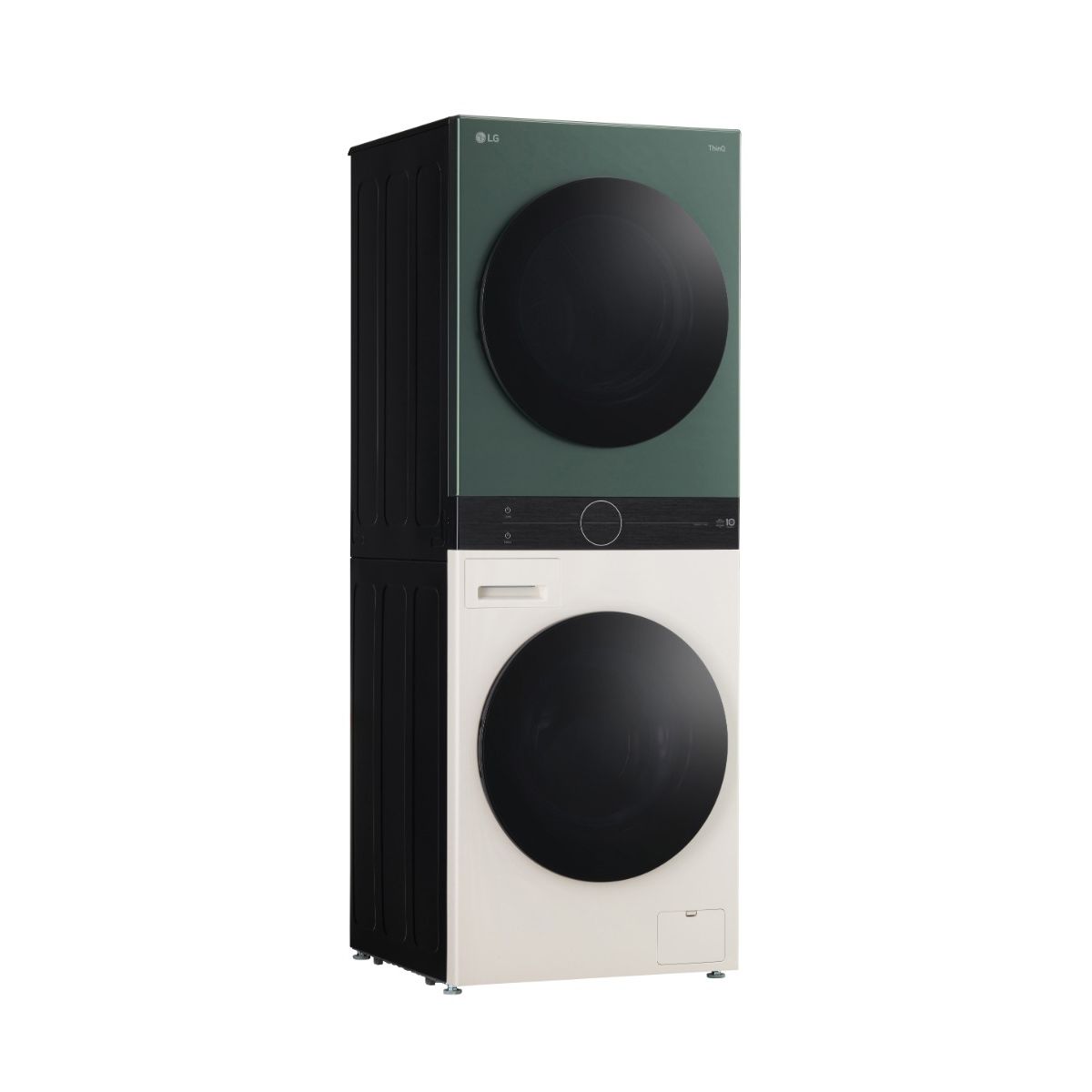 غسالة ملابس ال جي فول اوتوماتيك Objet WashTower بتقنية الاتفرتر مع مجفف، تحميل امامي، 13 كجم، اخضر بيج - FWT1310BG - الصورة 4