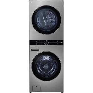 ال جي غسالة ملابس تاور ووش 21 كيلو بمجفف 16 كيلو سلفر FWT2116SS