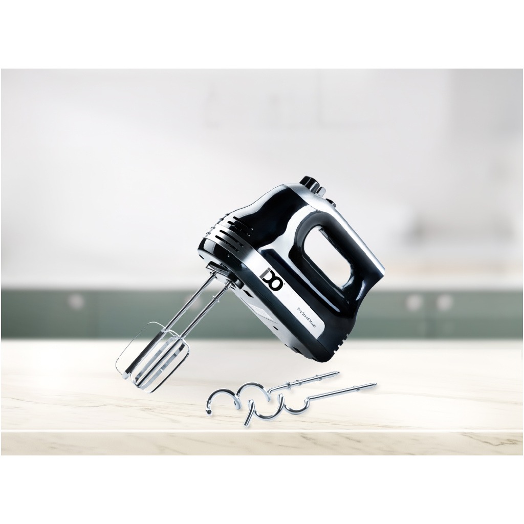 خلاط يدوي IDO، 500 واط، 5 سرعات، أسود - HM500-BK - الصورة 3