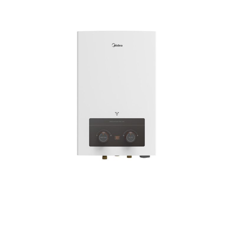 سخان مياه غاز ميديا بمدخنة ديجيتال، 6 لتر، ابيض - JSZ12-6DHSN