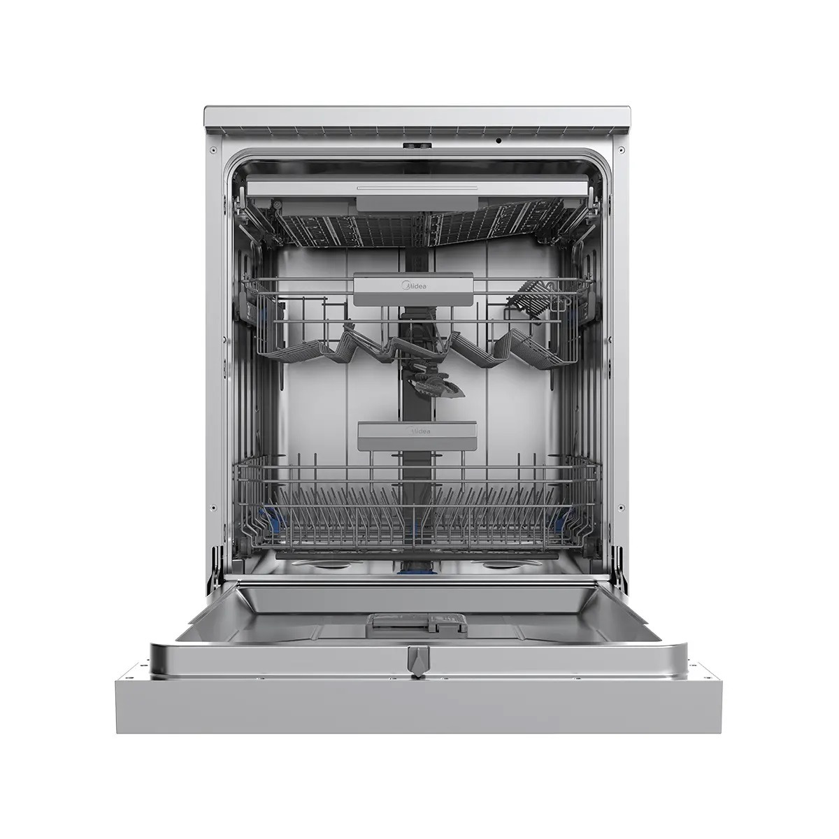 غسالة اطباق ميديا Wi-Fi ديجيتال، 14 فرد، 9 برنامج، فضي - MDWEF1433D(SS)-WI-EG - الصورة 3