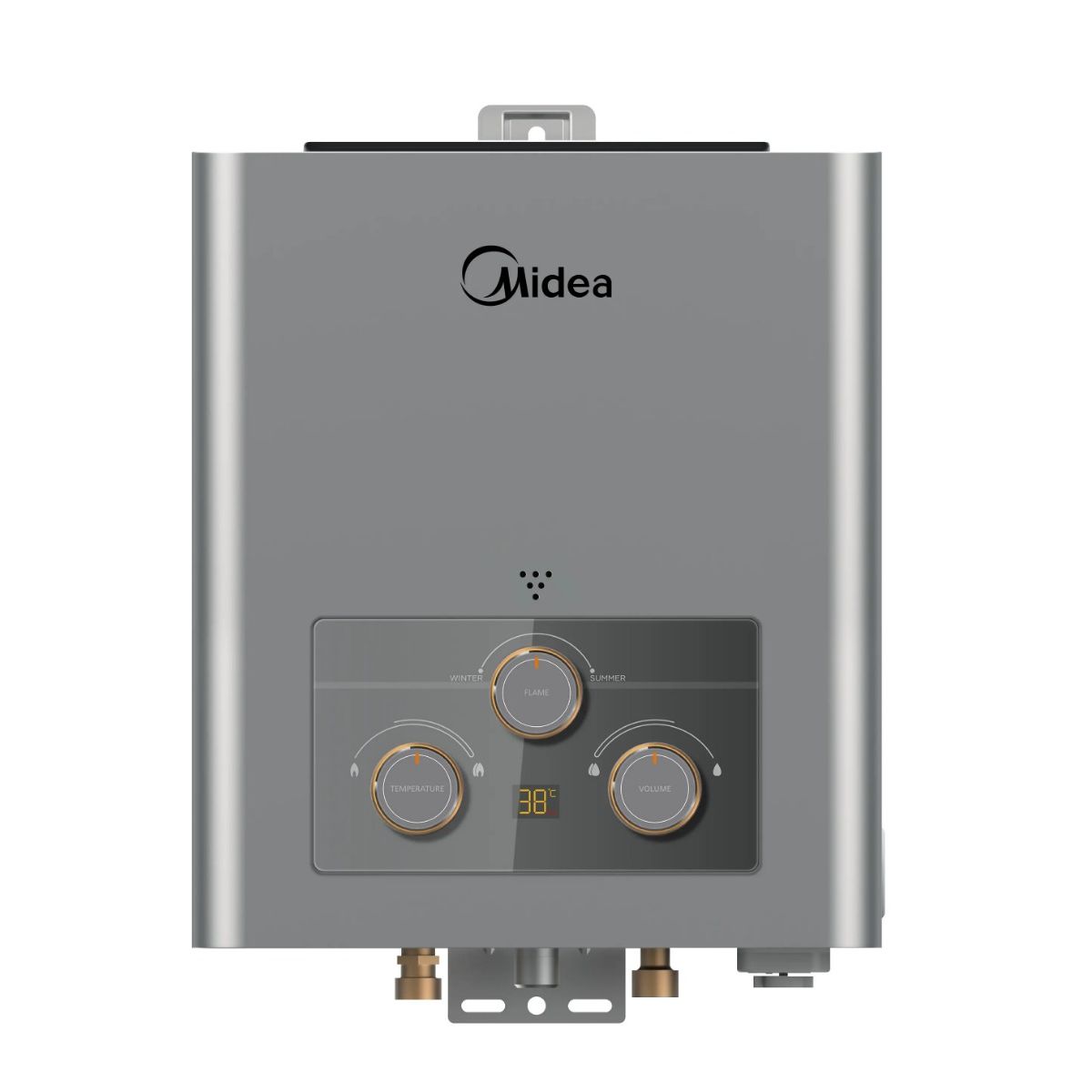 سخان غاز ديجيتال ميديا، 6 لتر، فضي - MGWH06-12MZNEG(S)