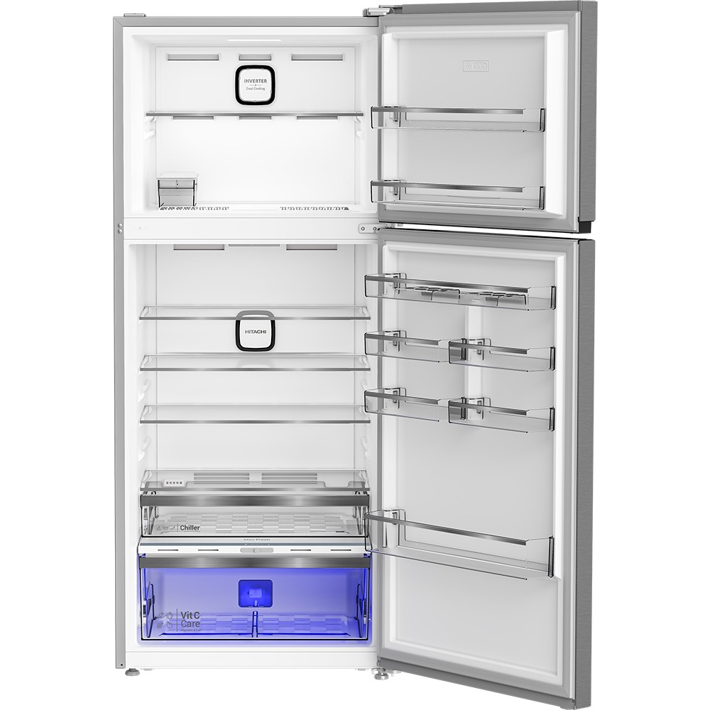 هيتاشى ثلاجة بفريزر علوي ببابين
78 سم
590 لتر
انفرتر × تبريد مزدوج فضى - الصورة 6