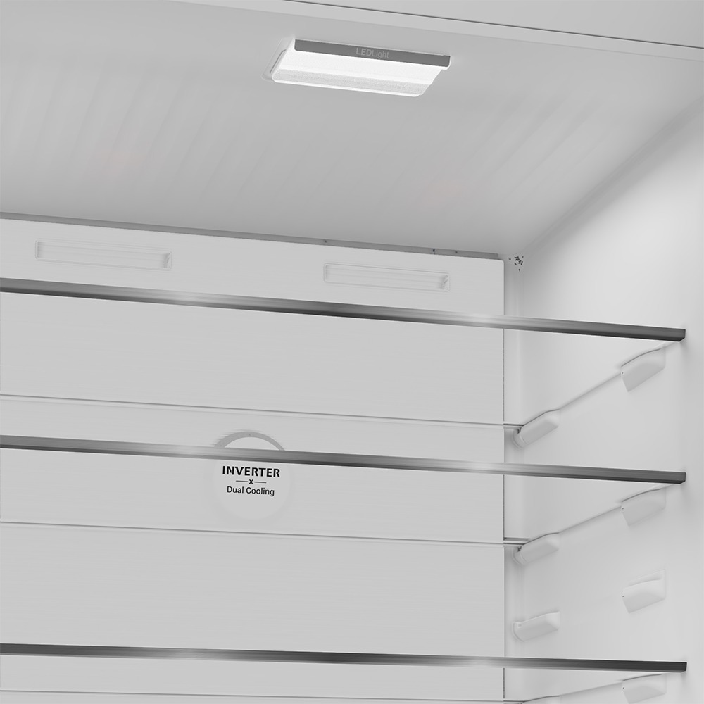 هيتاشى ثلاجة بفريزر علوي ببابين
83 سم
650 لتر
انفرتر × تبريد مزدوج فضى- R-V650EY2R - الصورة 6