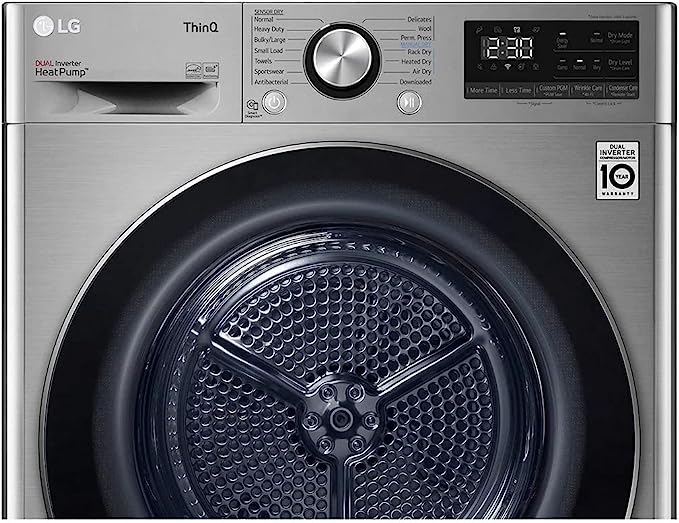 ال جي مجفف ملابس بالمكثف تحميل امامي ديجيتال، 10.1 كجم، 14 برنامج، واي فاي، بلاتينيوم - RH10V9PV2W - الصورة 4
