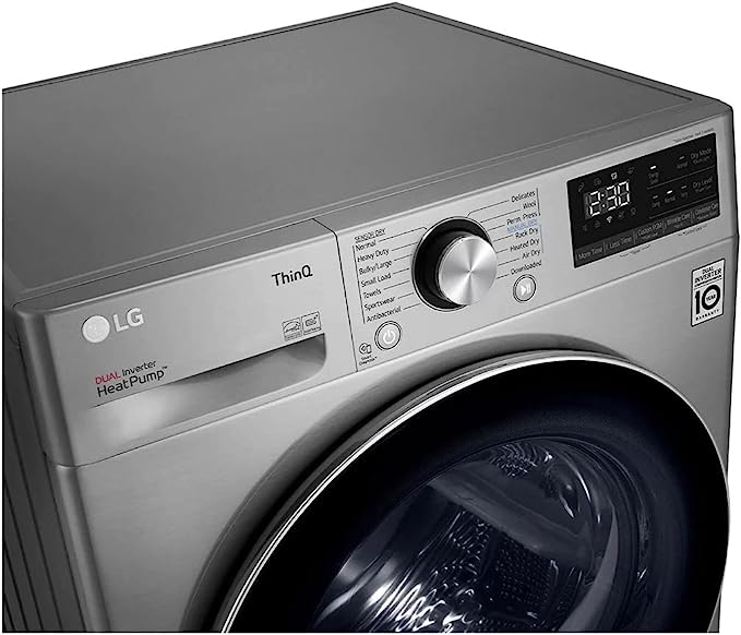 ال جي مجفف ملابس بالمكثف تحميل امامي ديجيتال، 10.1 كجم، 14 برنامج، واي فاي، بلاتينيوم - RH10V9PV2W - الصورة 3
