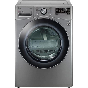 ال جي مجفف ملابس تحميل امامي ديجيتال بتكنولوجيا الانفرتر، 16 كجم، فضي - RH16U8EVCW