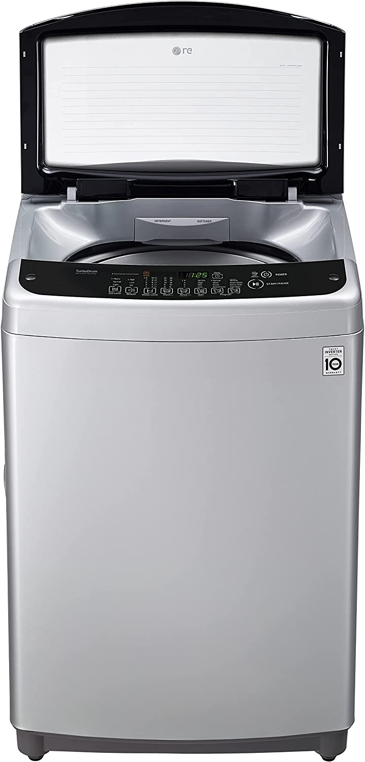 ال جي غسالة ملابس فوق اوتوماتيك ، سعة 12 كيلو ، محرك انفرتر ذكي ، فضي - T1288NEHGE - الصورة 5
