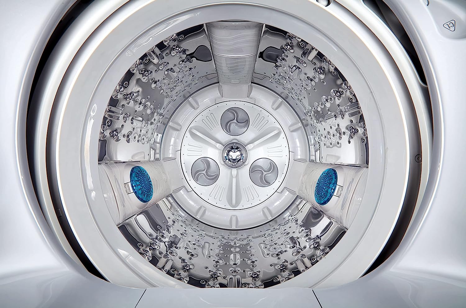 ال جي غسالة ملابس فوق اوتوماتيك ، سعة 12 كيلو ، محرك انفرتر ذكي ، فضي - T1288NEHGE - الصورة 2