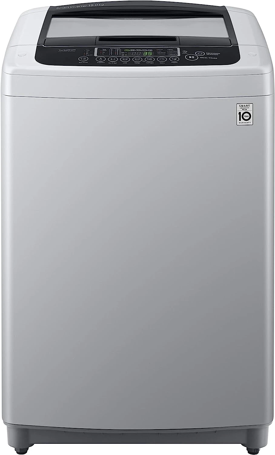LG Digital Top Automatic Washing Machine With Smart Inverter Motor , 18.5 Kg , Middle Free Silver - T1885Nehte