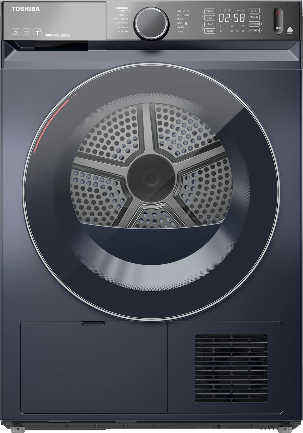 غسالة توشيبا تحميل أمامي مضادة للبكتيريا، مضخة حرارية، واي فاي، TD-BK112GHEG(MK)