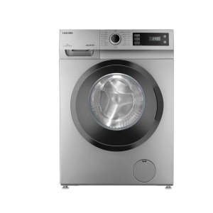 غسالة ملابس توشيبا فول اوتوماتيك ديجيتال بتقنية الانفرتر، تحميل امامي، 8 كجم، فضي - TW-BJ90M4EG(SK)