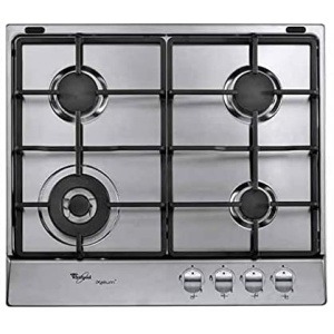 WHIRLPOOL BUILT-IN EXLIUM GAS HOB 60CM CAST IRON STAINLESS STEEL AKR 333/IXL