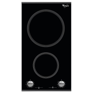 وايرلبول مسطح سيراميك كهرباء 30 سم 2 عين زجاج اسود AKT 360/IX