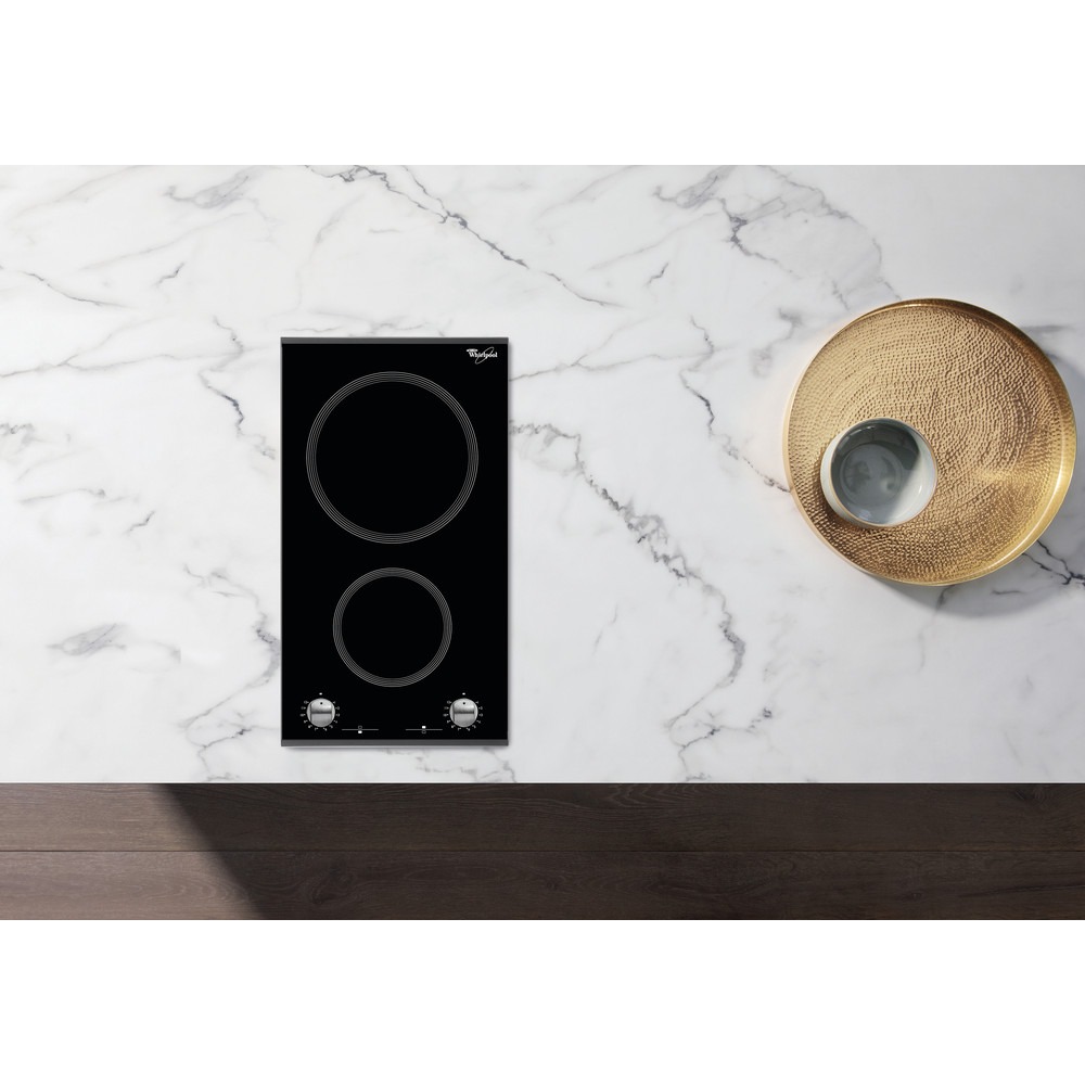 وايرلبول مسطح سيراميك كهرباء 30 سم 2 عين زجاج اسود AKT 360/IX - الصورة 2