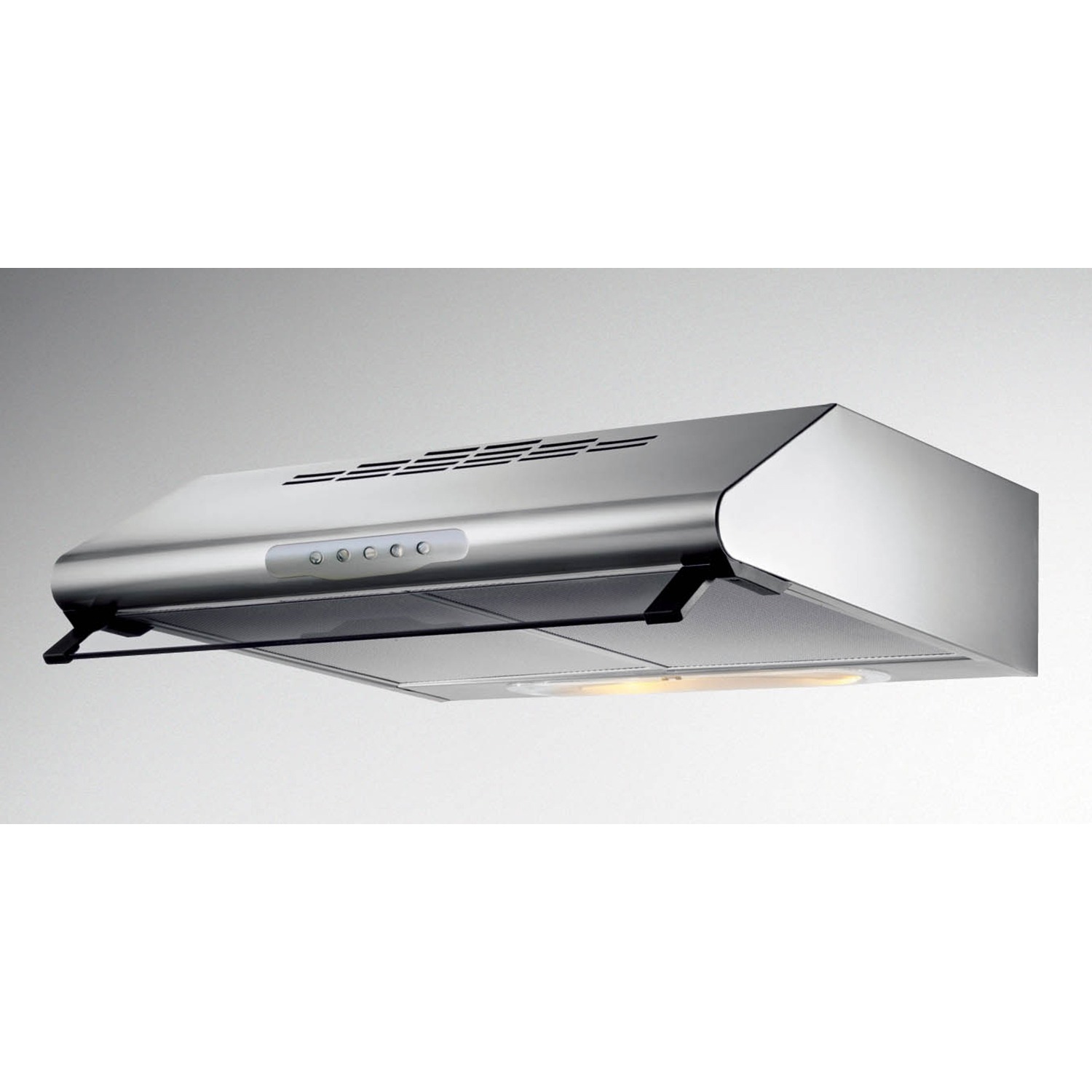 البا شفاط فلات كلاسيكي 90 سم، ستانلس ستيل، 3 سرعات للتشغيل، اضاءه ليد