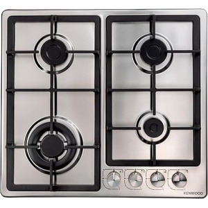 Kenwood  Stainless Steel Built-in Gas Hob Stove, 4 Burners 60 cm Width HOB60.000SS