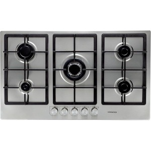 مسطح غاز كينوود بيلت ان 5 شعله الفولاذ المقاوم للصدأ من كينوود HOB90.000SS، عرض 90 سم