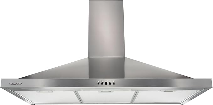 Kenwood 650 Cubic Meters/Hour Built-in Pyramid Hood, 90 cm Size HOD90.650SS