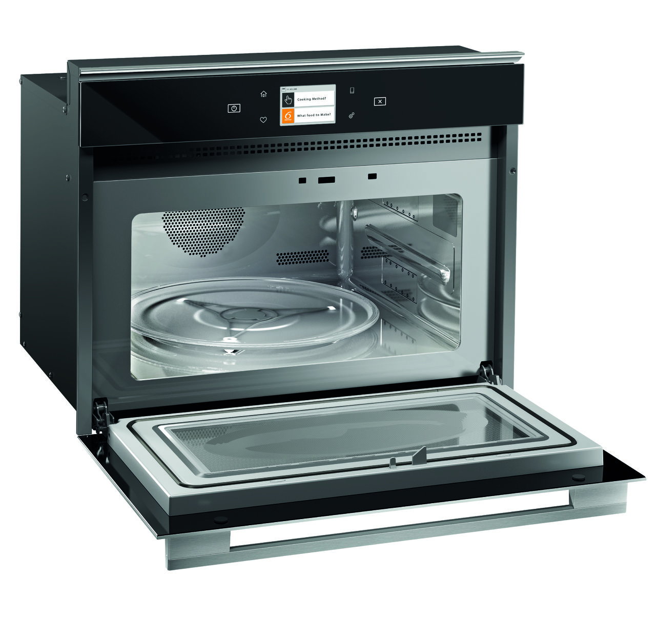 وايرلبول مايكروويف بلت إن بالشواية تايمر ديجيتال لون سيلفر AMW 834 IXL - الصورة 3