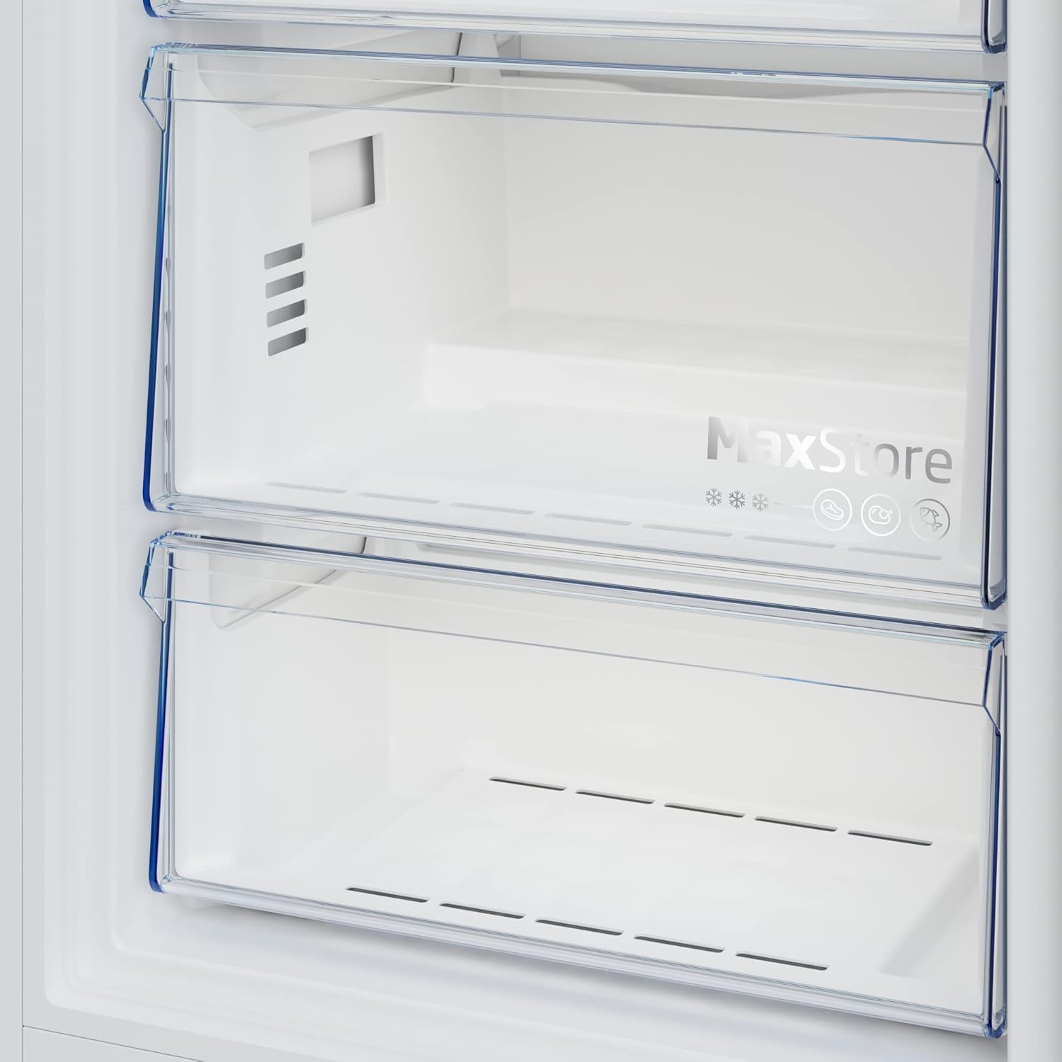 Beko Upright Freezer, 8 Drawers, 286L No-Frost, 186.5 cm Height, Silver, Glass Shelves, Reversible Door - B3RFNE314ZXPE1 - Image 5