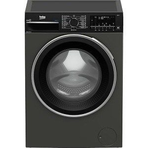 غسالة ملابس بيكو - 10 كجم - 1600 دورة في الدقيقة - محرك عاكس برو سمارت - شاشة رقمية - 15 برنامج - معالجة بالبخار - بلوتوث - رمادي مانهاتن - B3WFU501040MCI