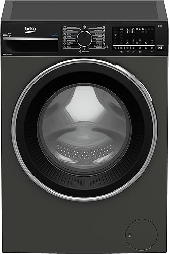 غسالة ملابس بيكو - 10 كجم - 1600 دورة في الدقيقة - محرك عاكس برو سمارت - شاشة رقمية - 15 برنامج - معالجة بالبخار - بلوتوث - رمادي مانهاتن - B3WFU501040MCI