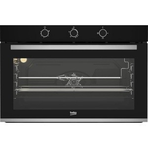 فرن غازبيلت ان بيكو - 90 سم - مراوح تبريد وطهي - إشعال مدمج - إغلاق ناعم - أسود - BBWHT12106BS
